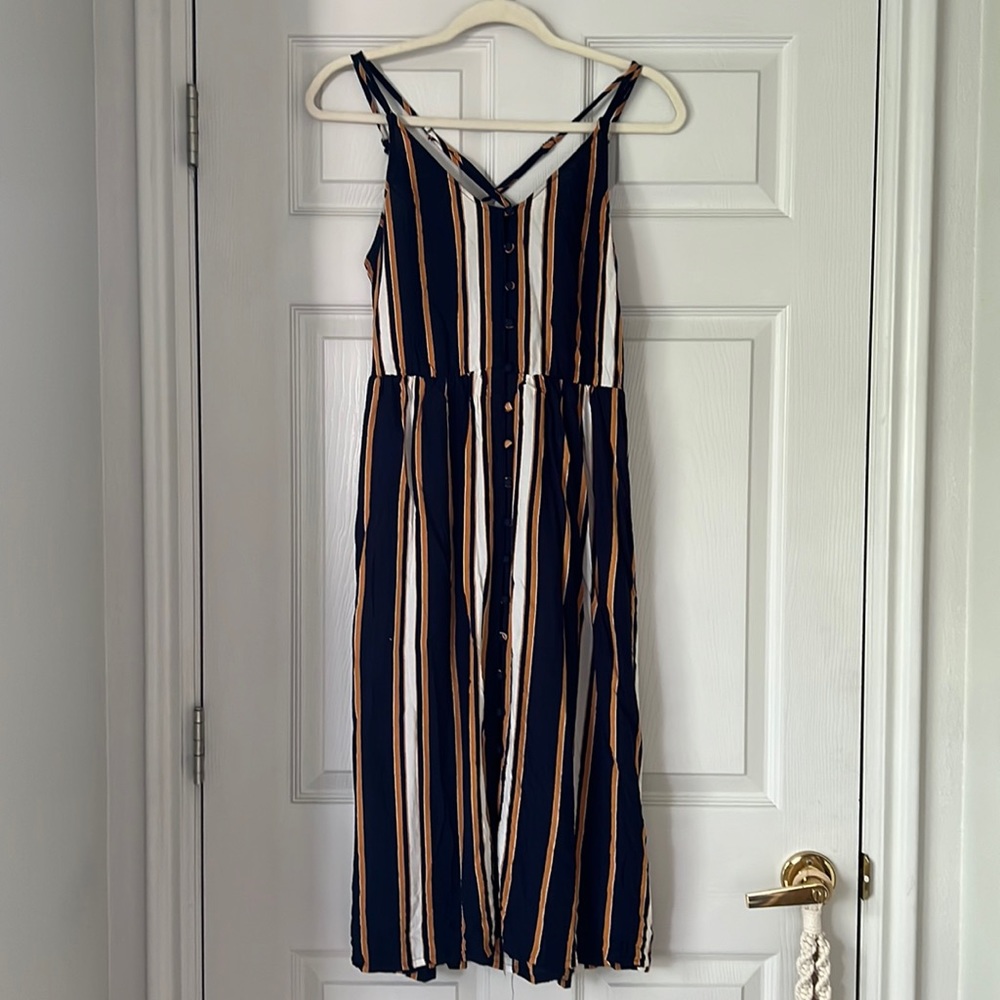 Roxy Striped Button Dress